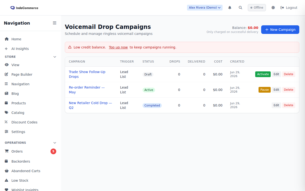Ringless Voicemail Drops screenshot