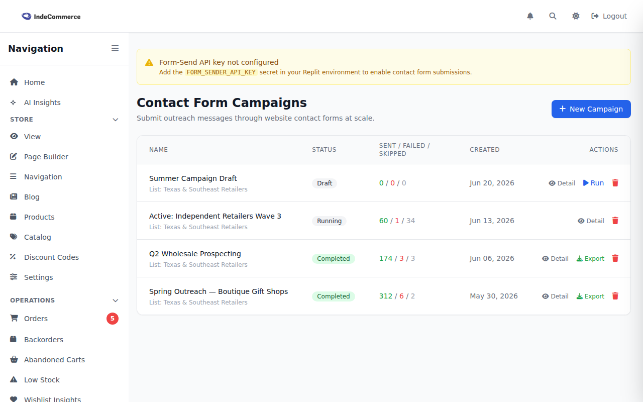 Contact Form Sender screenshot